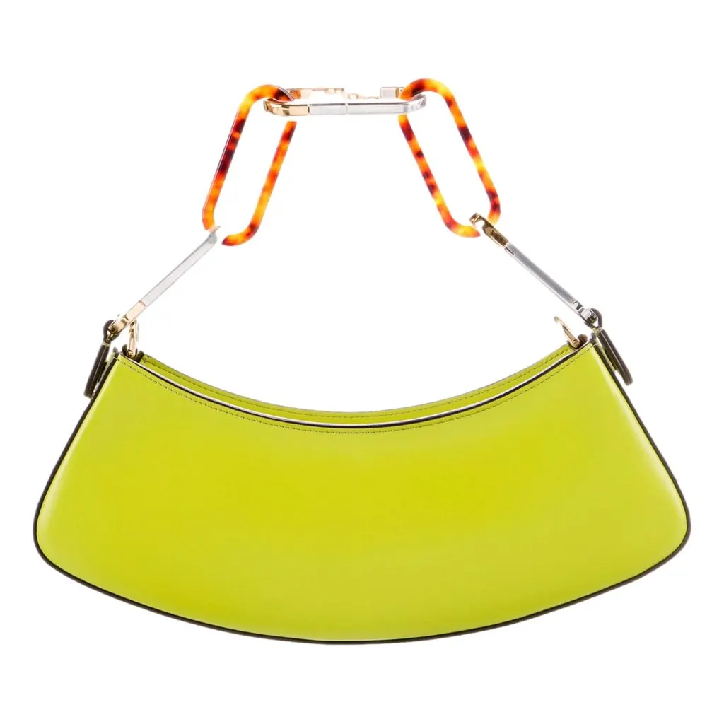 Fendi O’Lock Swing Shoulder Bag Wasabi Green Calfskin Leather Green Leather Never worn - Inside View