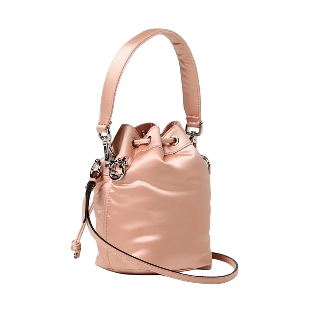 Fendi Mon Tresor Baguette Baby Pink Nylon Bucket Mini Crossbody Bag Pink Never worn - Box View
