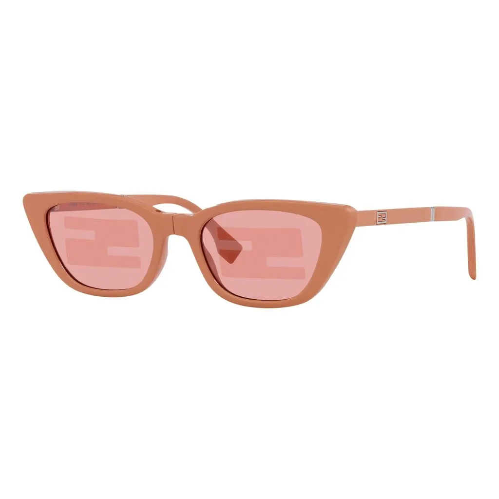 Fendi Injected Touch of FF Pink and Silver Foldable Sunglasses Pink Never worn - Front View