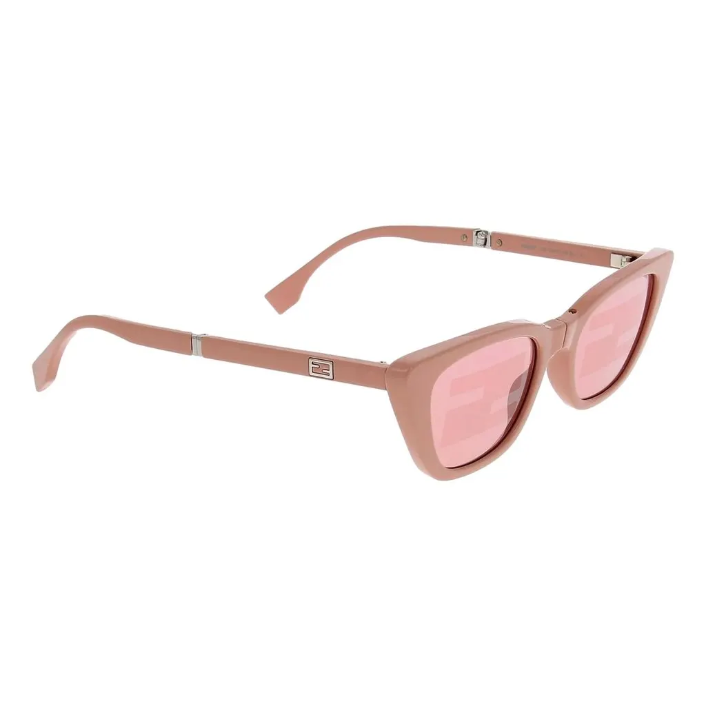 Fendi Injected Touch of FF Pink and Silver Foldable Sunglasses Pink Never worn - Back View