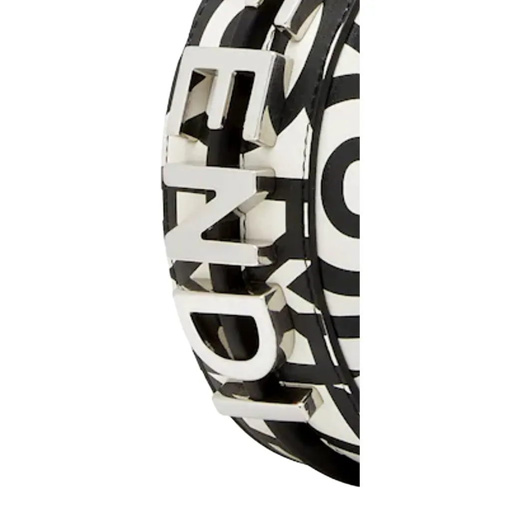 Fendi x Marc Jacobs Fendigraphy Black and White Hobo Nano Bag Black Leather Never worn - Box View