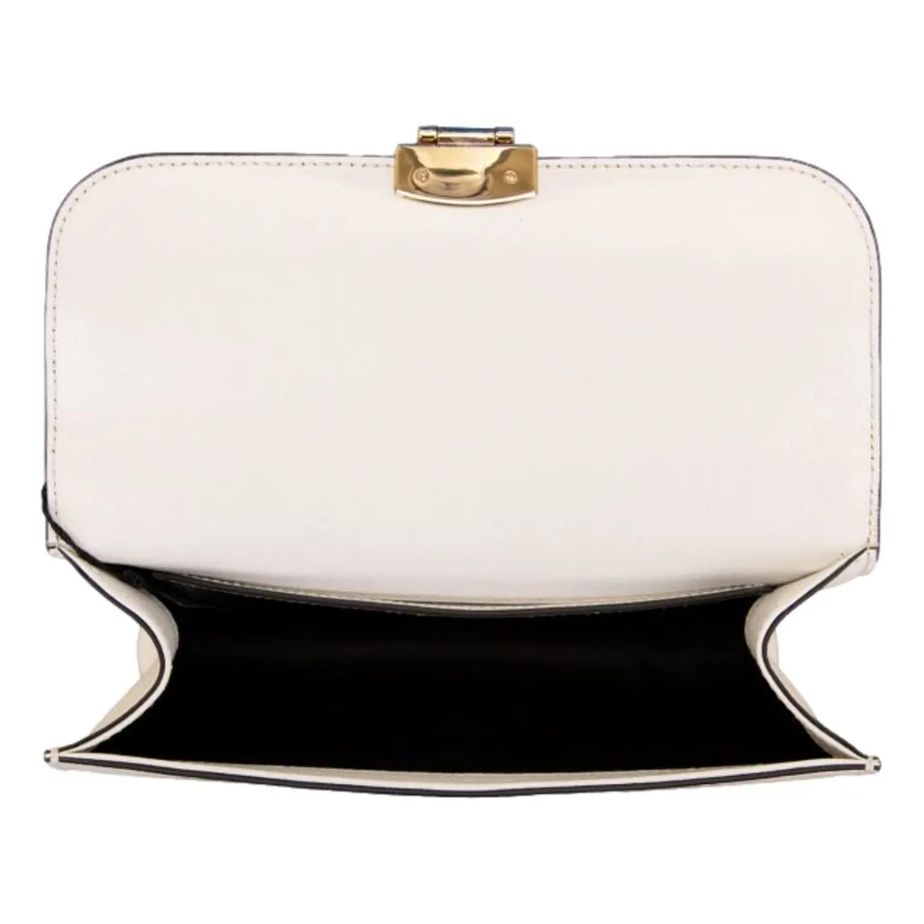 Miu Miu Madras White Leather Tortoise Shell Chain Handbag White Leather Never worn - Model View