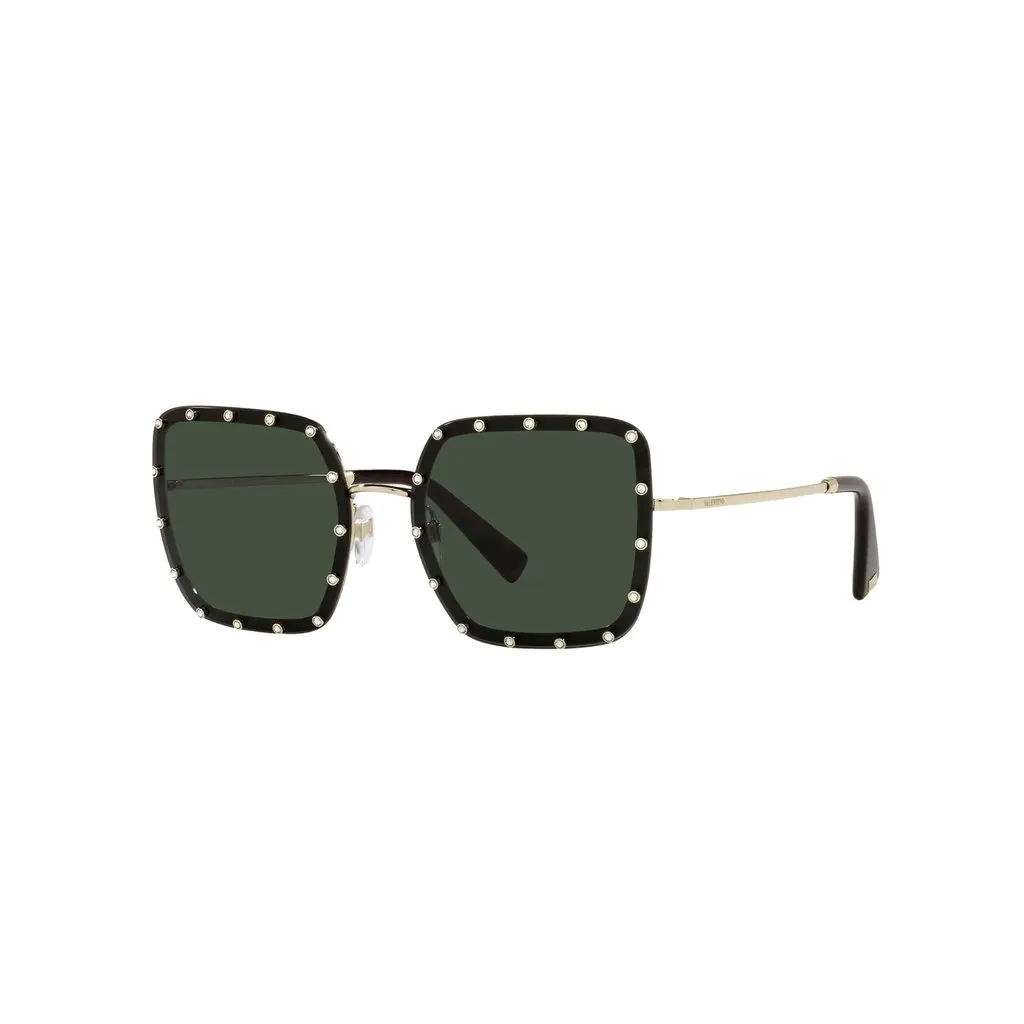 Valentino Valentino Garavani Green Studded Titanium Sunglasses Green Never worn - Front View