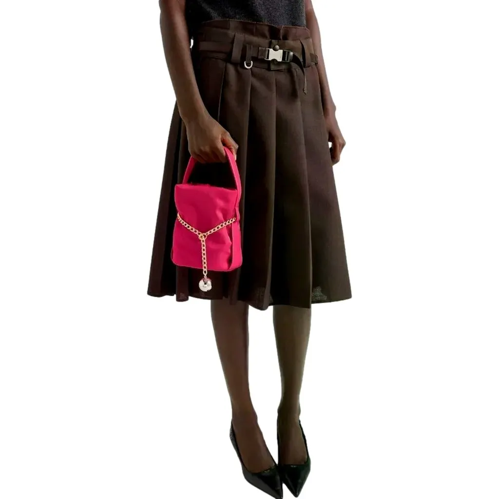 Prada Petit Sac Noir Mini Re-Nylon and Nappa Leather Bucket Bag Pink Pink Polyamide Never worn - Box View
