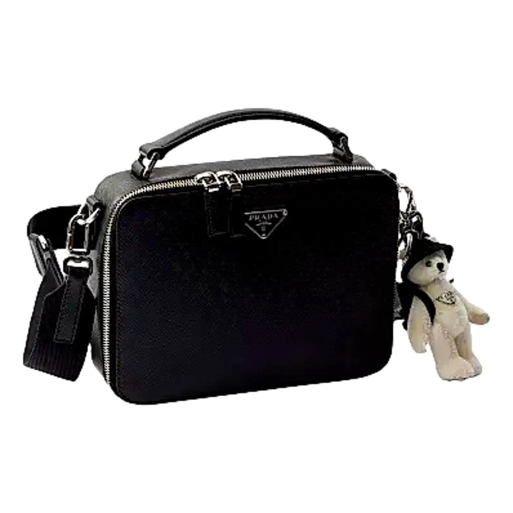 Prada Leo Teddy Bear Cotton Mohair Bag Charm Keychain White Cotton Never worn - Box View