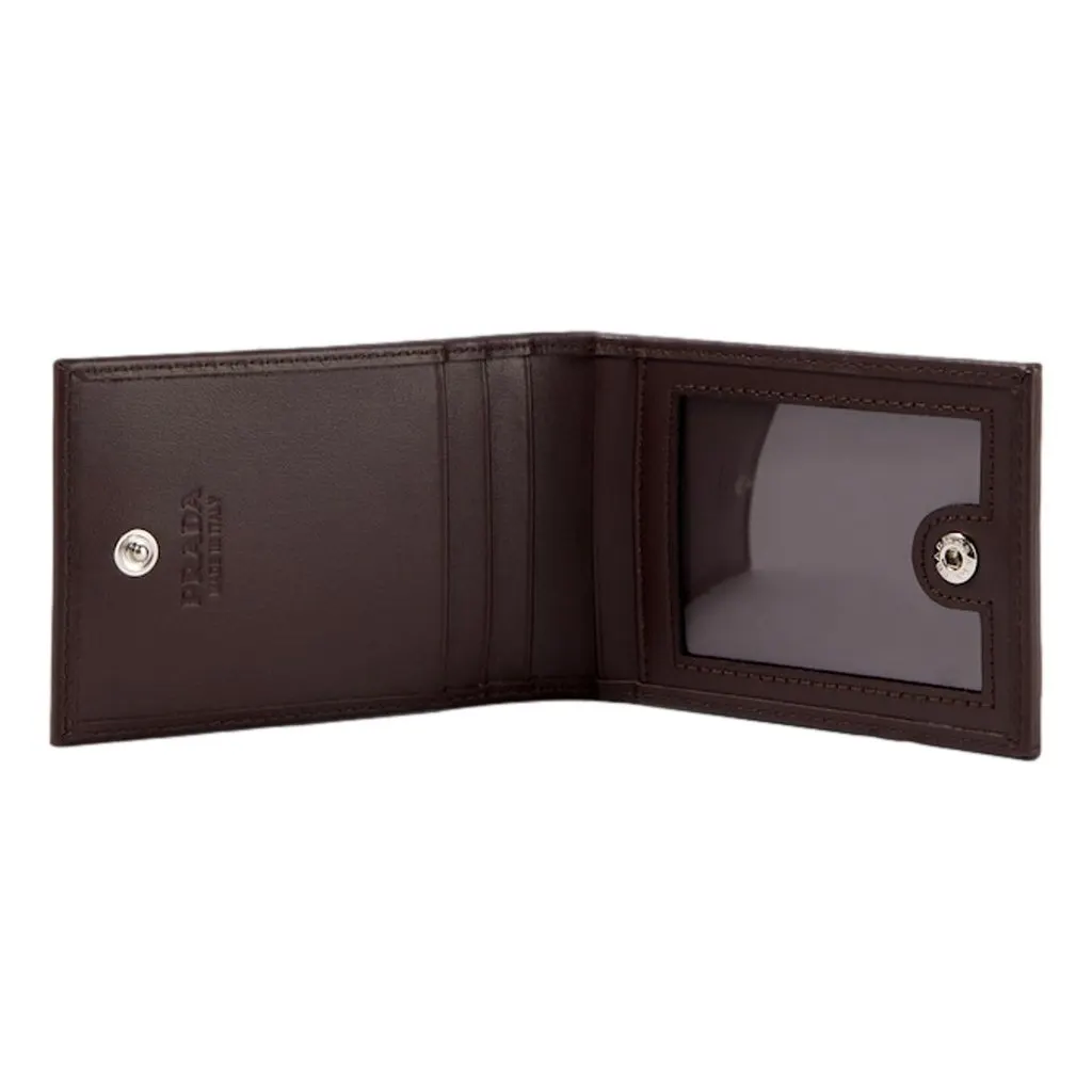 Prada Speedrock Orange Re-Nylon Leather Card Holder with Strap Orange Polyamide Never worn - Back View