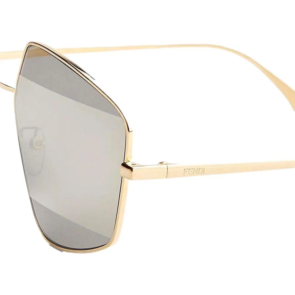 Fendi Stripes Silver Tint and Gold Frame Metal Sunglasses Silver Never worn - Inside View