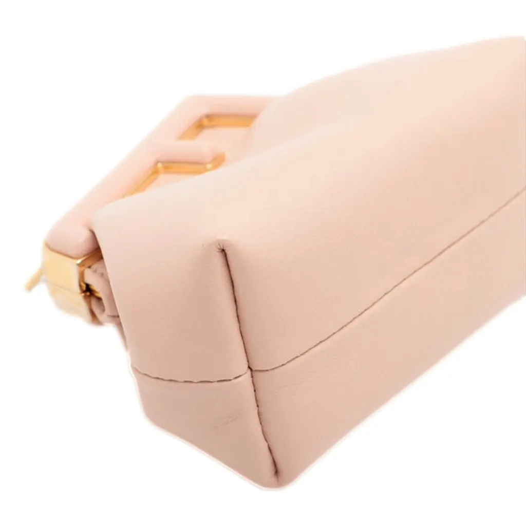 Fendi First Poudre Powder Pink Leather Nano Micro Charm Pouch Bag Pink Leather Never worn - Inside View