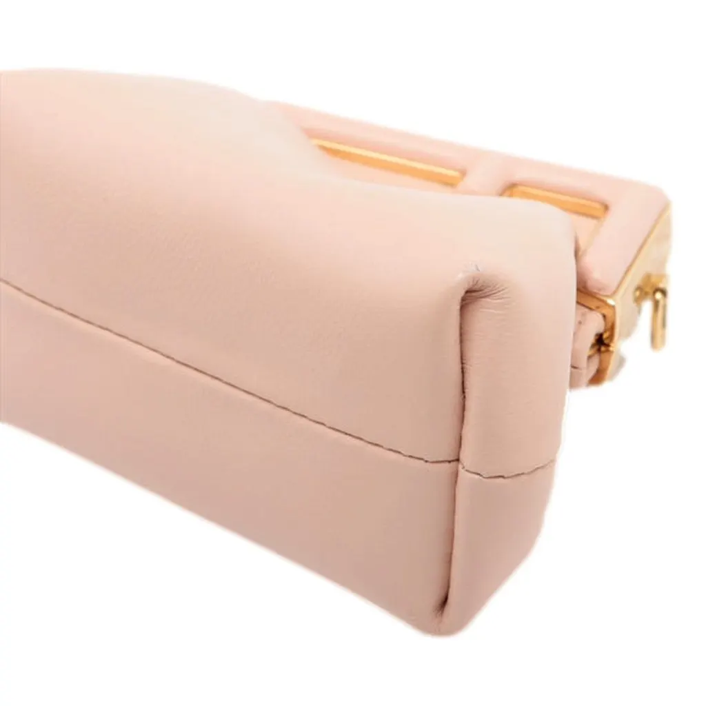 Fendi First Poudre Powder Pink Leather Nano Micro Charm Pouch Bag Pink Leather Never worn - Model View