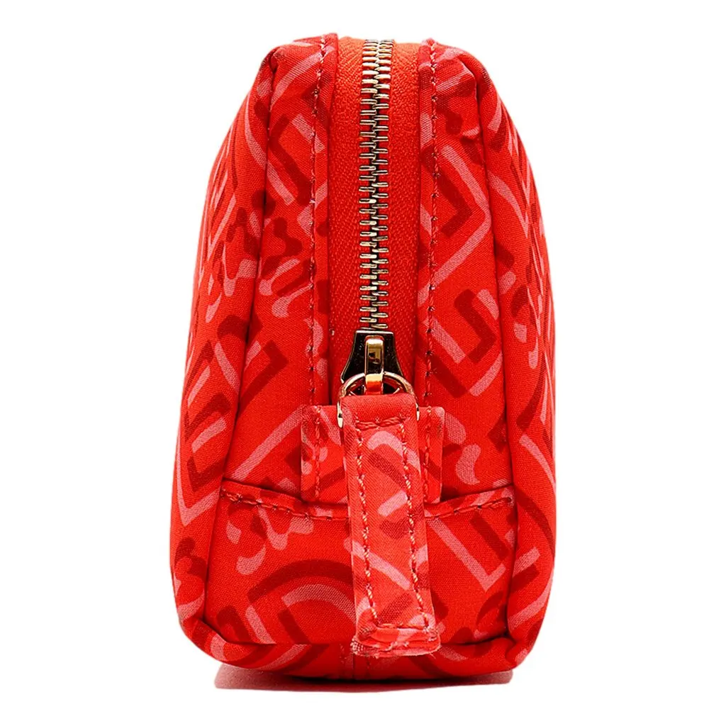 Fendi x Skims Nylon Tulipano Small Beauty Pouch Red Leather Never worn - Inside View