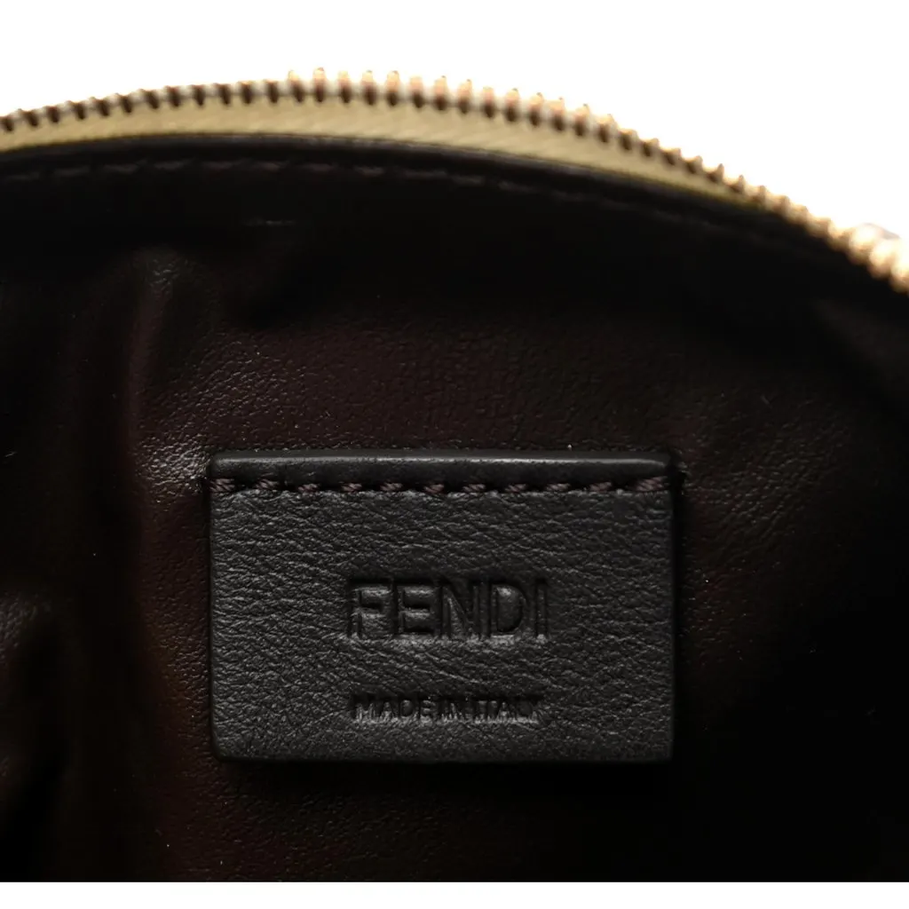 Fendi x Skims Nylon Tulipano Small Beauty Pouch Red Leather Never worn - Model View