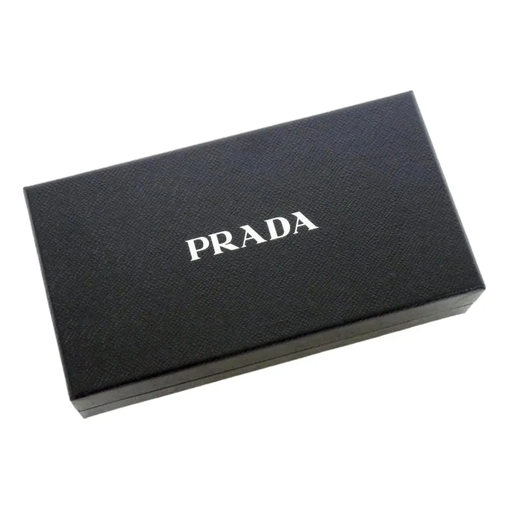 Prada Prada City Smooth Calfskin Long Wallet in Nero Black Black Leather Never worn - Box View