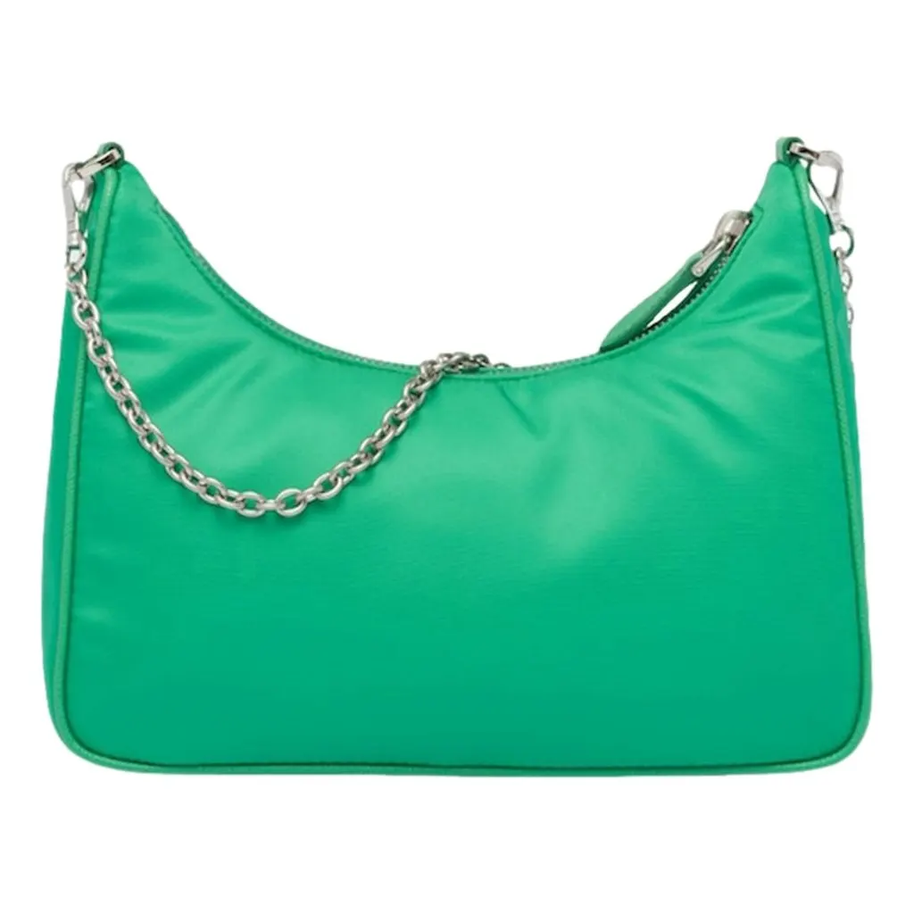 Prada Re-Edition 2005 Green Tessuto Nylon Chain Shoulder Bag Green Polyamide Never worn - Back View