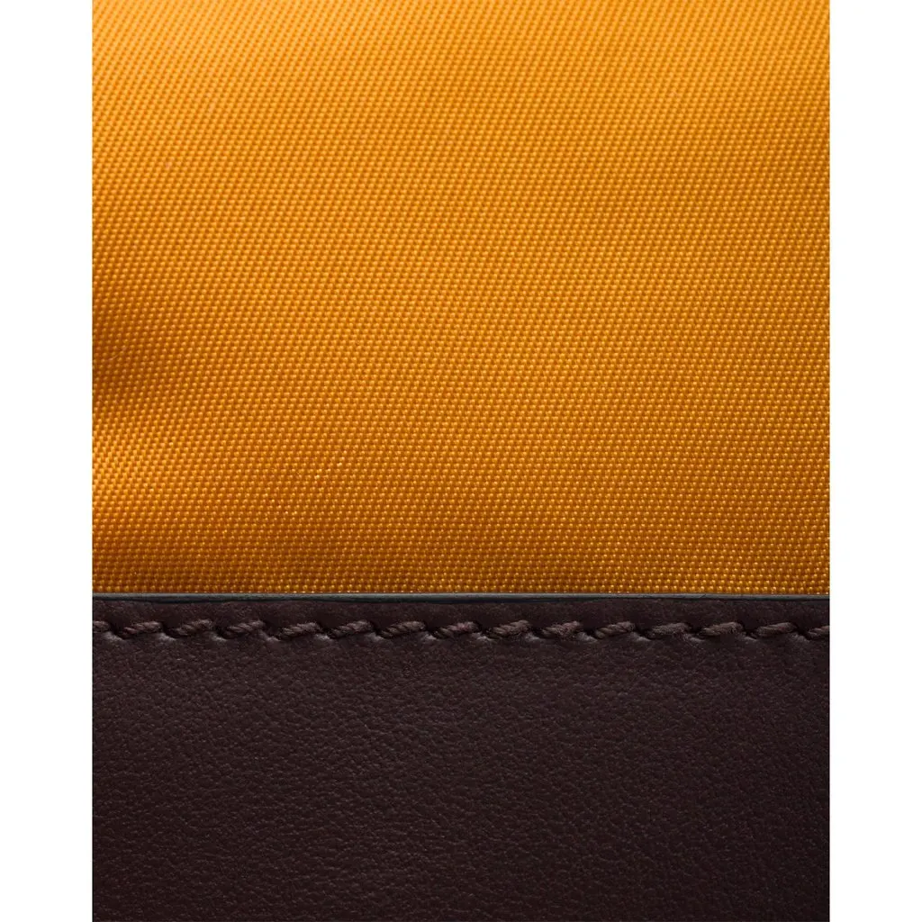 Prada Speedrock Re-Nylon Ambra Orange Nylon Leather Smartphone Holder Pouch Bag Orange Leather Never worn - Model View