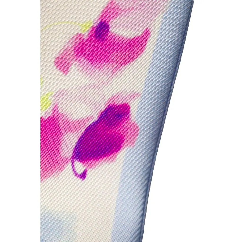 Prada Light Blue Floral Print Silk Thin Scarf Blue Silk Never worn - Back View