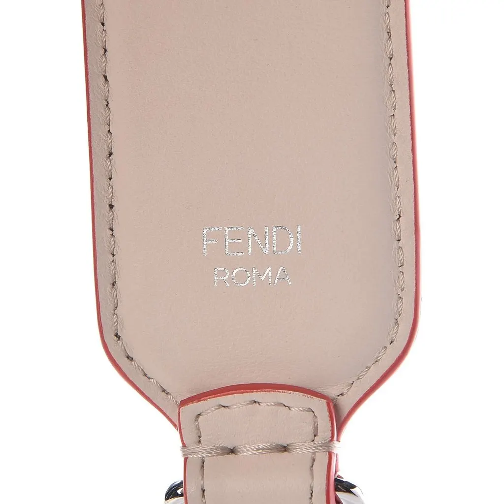Fendi "FUN" Beige Multicolor Studded Mini Leather Shoulder Strap MultiColor Leather Never worn - Box View