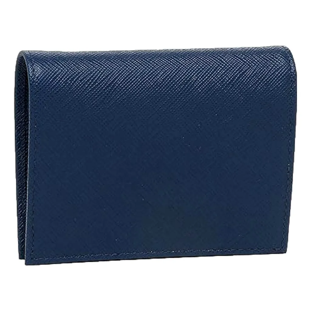 Prada Womens Saffiano Multi-Color Folding Wallet Bluette Blue and Astrale Blue Leather Never worn - Inside View