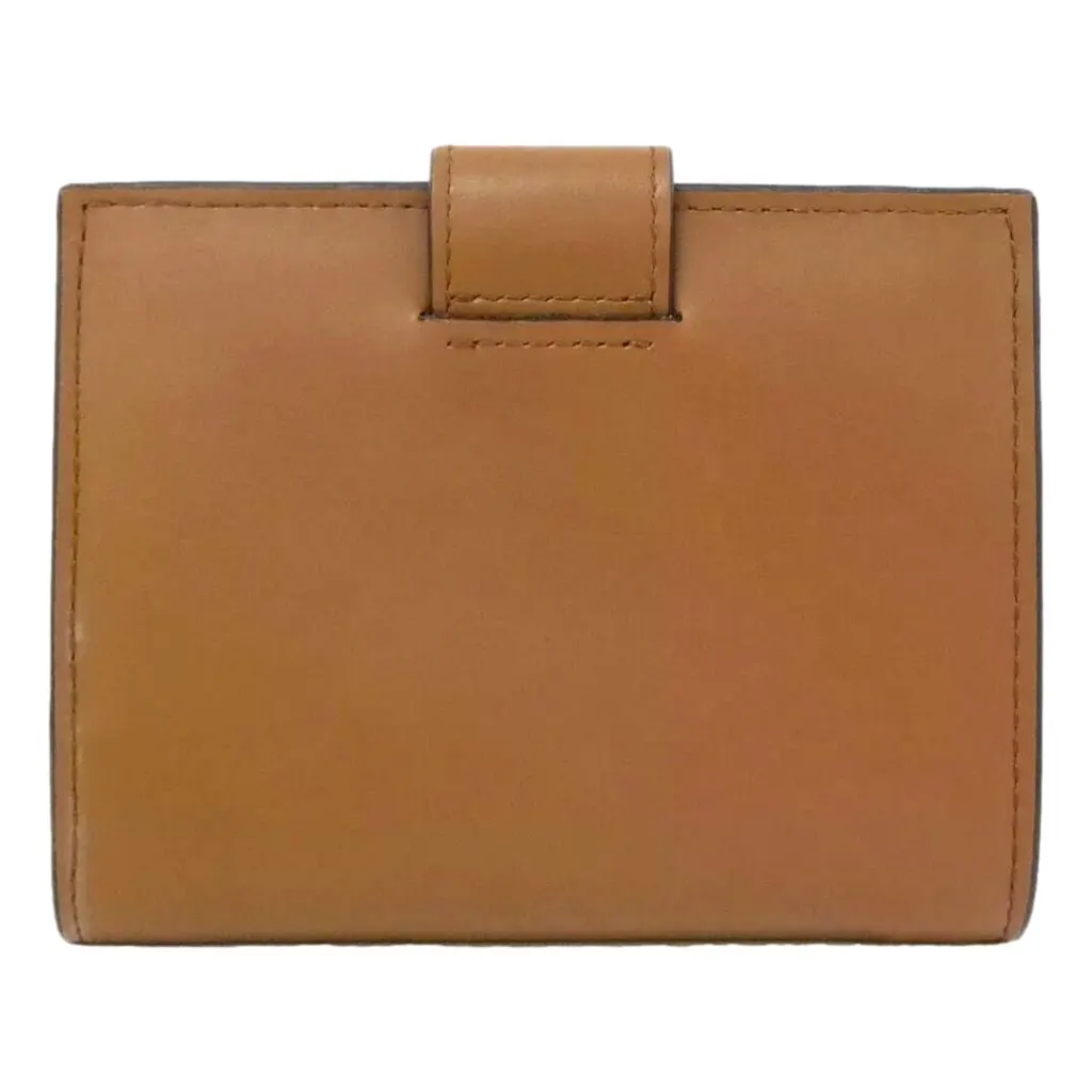 Prada City Calf Leather Snap Bifold Wallet Caramel Brown Brown Leather Never worn - Back View