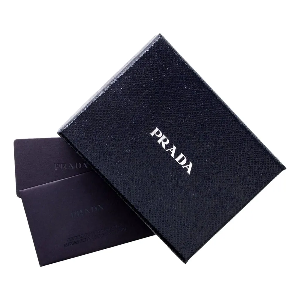 Prada Prada Vitello Move Card Holder Wallet Cipria Beige Leather Logo Plaque White Leather Never worn - Box View