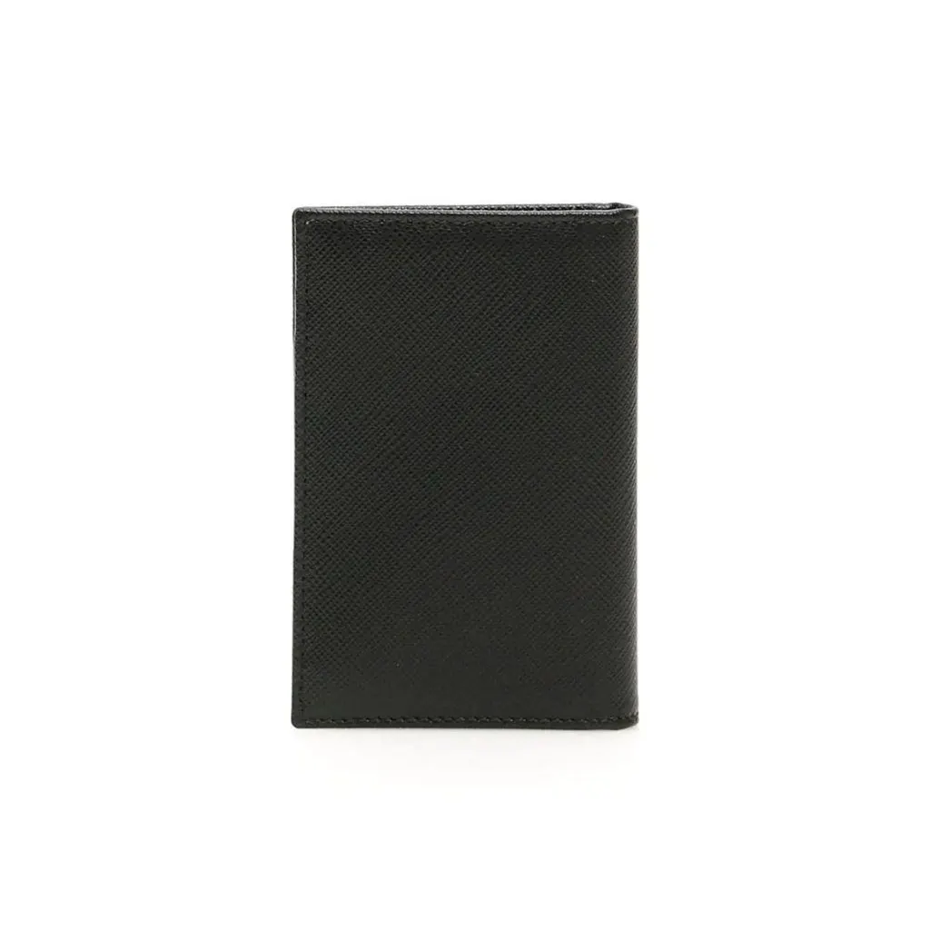 Prada Mens Saffiano Leather Vertical Card Black Holder Bifold Wallet MultiColor Leather Never worn - Inside View