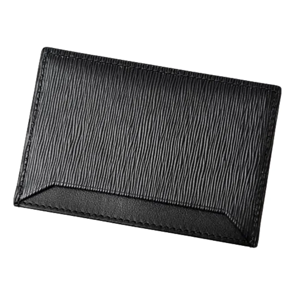 Prada Vitello Move Black Gold Leather Small Card Holder Case Wallet MultiColor Leather Never worn - Model View