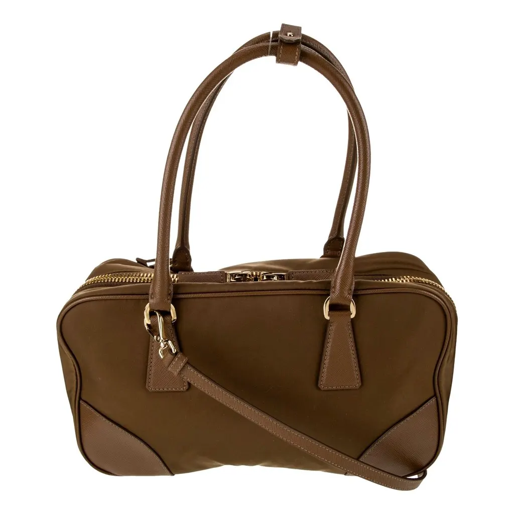 Prada Prada Re-Edition 1978 Medium Re-Nylon and Saffiano Leather Two-Handle Bag Cork Beige Beige Never worn - Back View