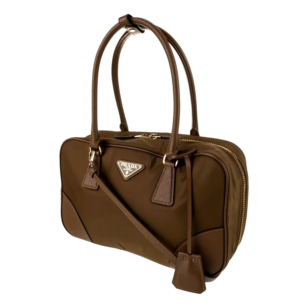 Prada Prada Re-Edition 1978 Medium Re-Nylon and Saffiano Leather Two-Handle Bag Cork Beige Beige Never worn - Inside View
