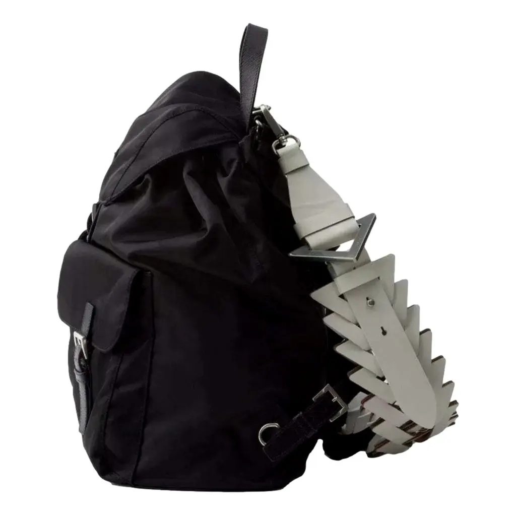 Prada White Leather Interwoven Shoulder Strap with Triangle Logo White Leather Never worn - Inside View