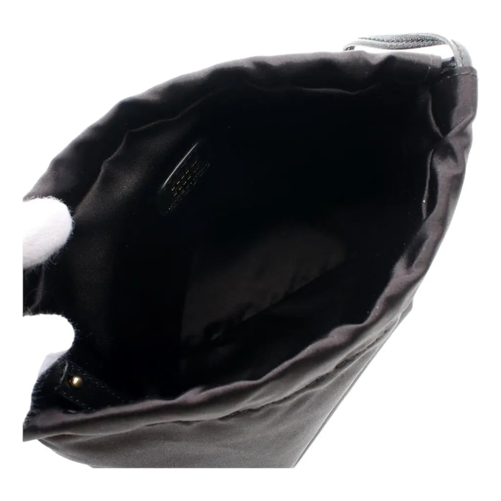 Miu Miu Duchesse Satin Mini Pouch Bag in Black Black Satin Never worn - Box View