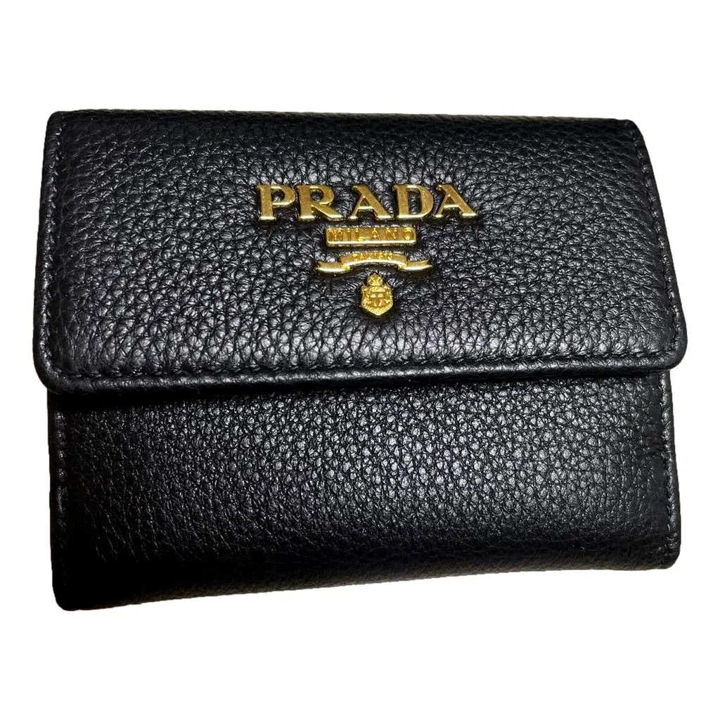 Prada Vitello Grain Nero Black Bifold ID | Libas Collective