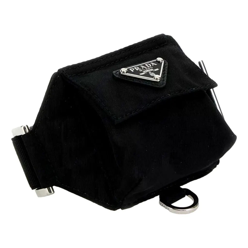 Prada Black Re-Nylon Belt Bag Trick Bag Charm Black Polyamide Never worn - Inside View