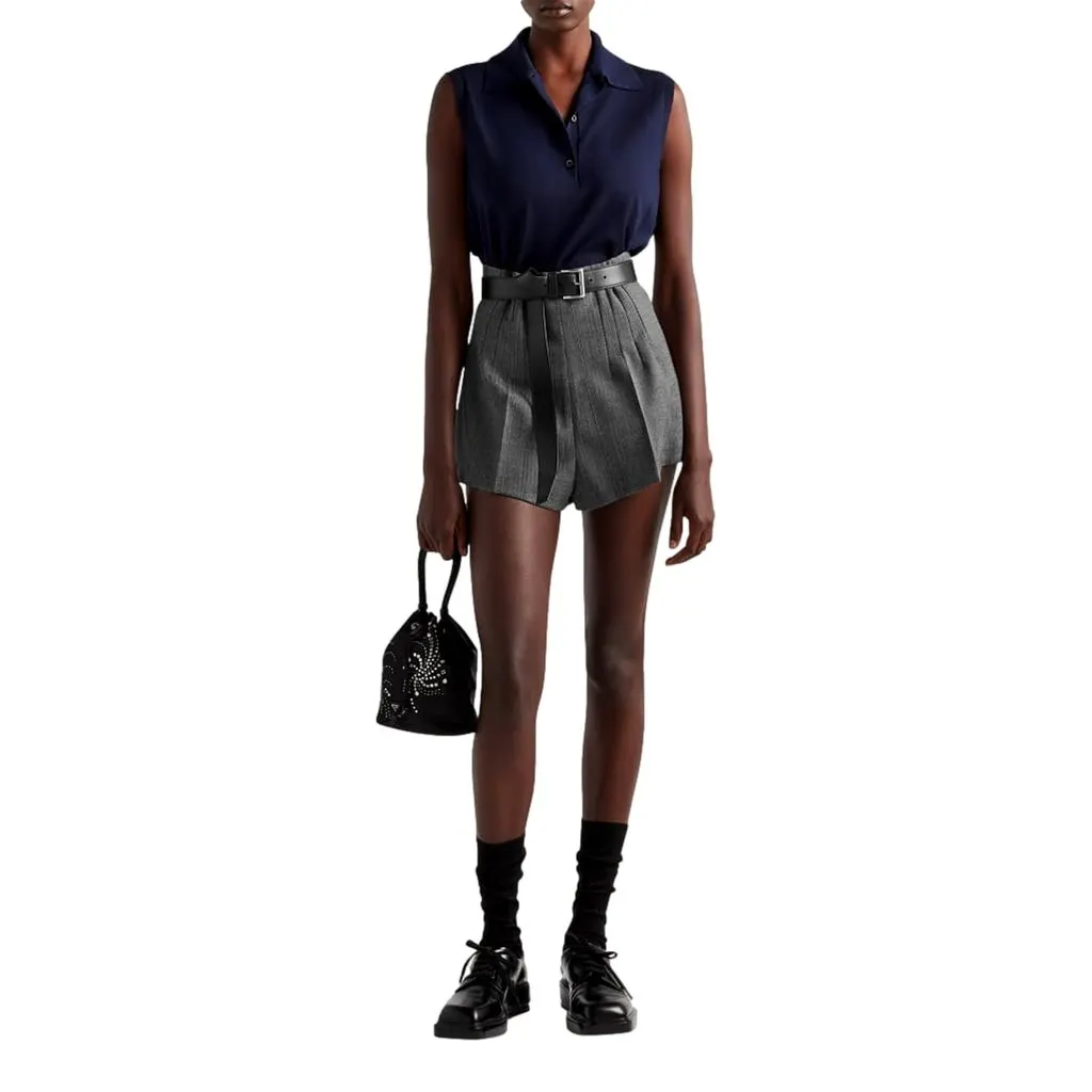 Prada Re-Nylon Mini Drawstring Bucket Bag Black Beaded Embroidered Black Never worn - Box View