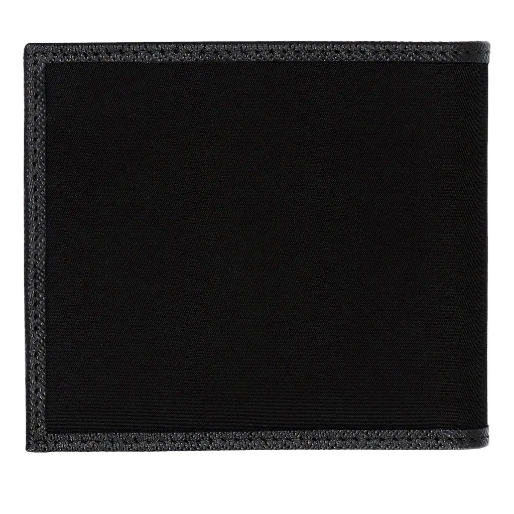 Prada Tessuto Nylon Black Saffiano Trim Bifold Wallet Triangle Logo Black Never worn - Inside View