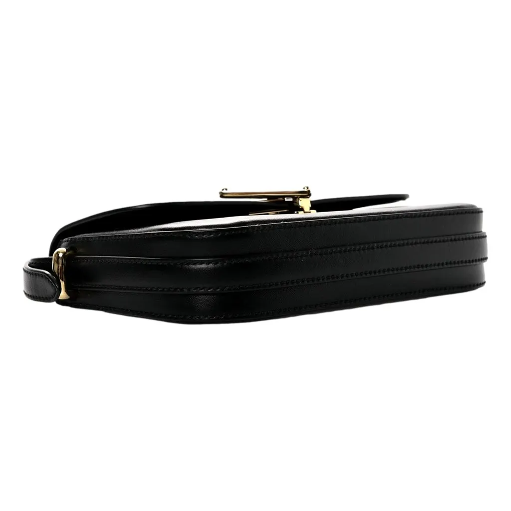 Prada Prada Embleme Triangle Logo Soft Calfskin Crossbody Bag Black Black Leather Never worn - Inside View