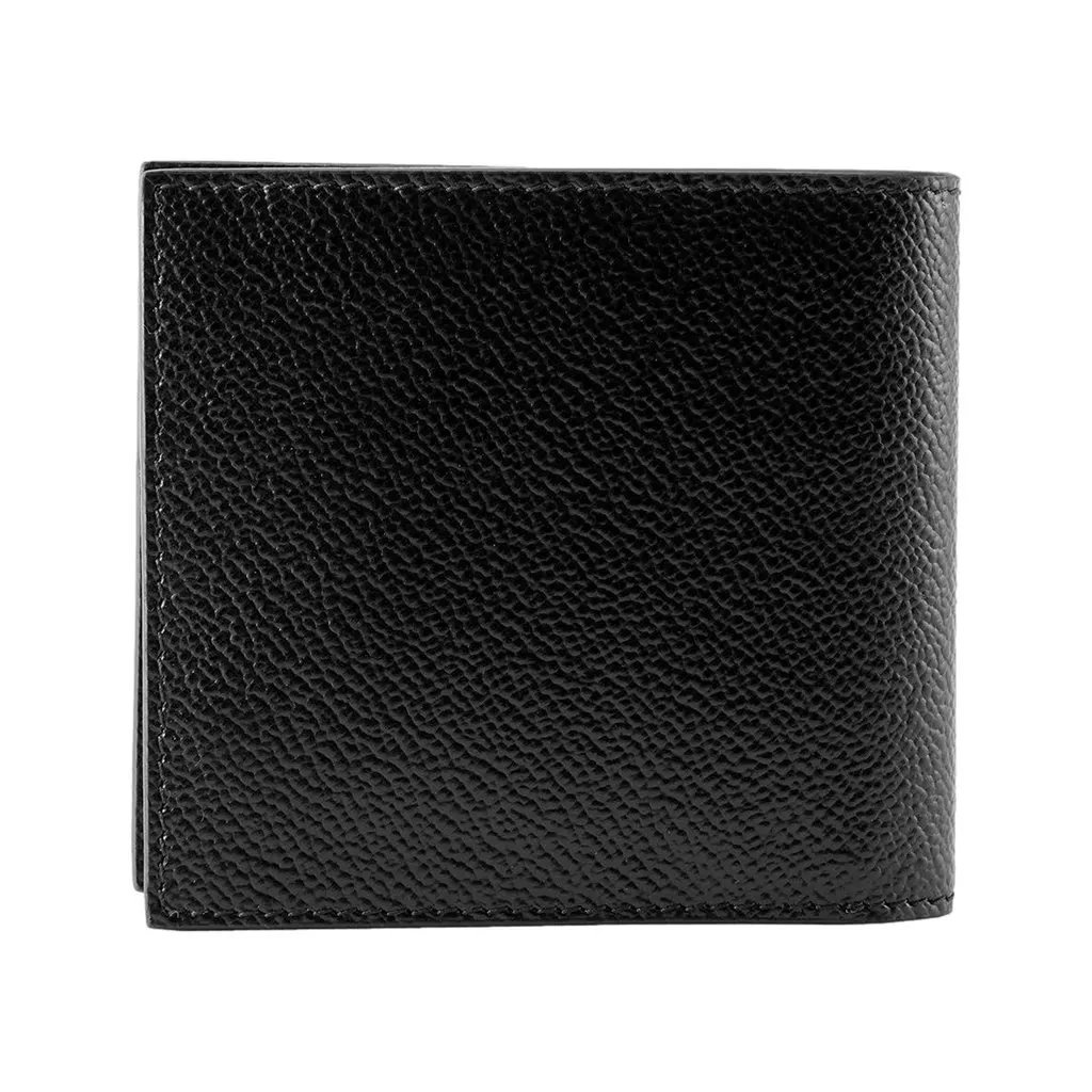 Prada Prada Mens Vitello Micro Grain Black Leather Triangle Logo Bifold Wallet Black Leather Never worn - Inside View