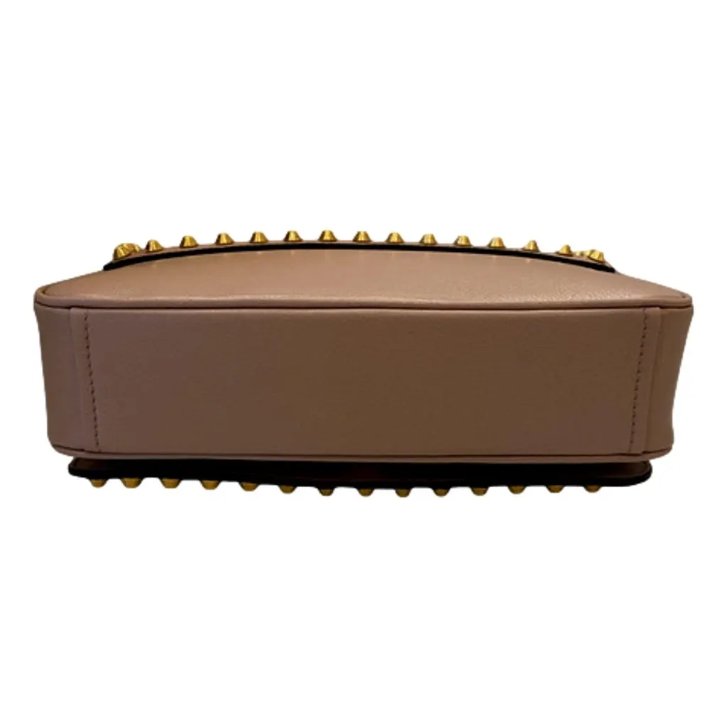 Prada Prada Pattina Glace Calf Leather Cammeo Beige Gold Studded Bag Beige Leather Never worn - Box View