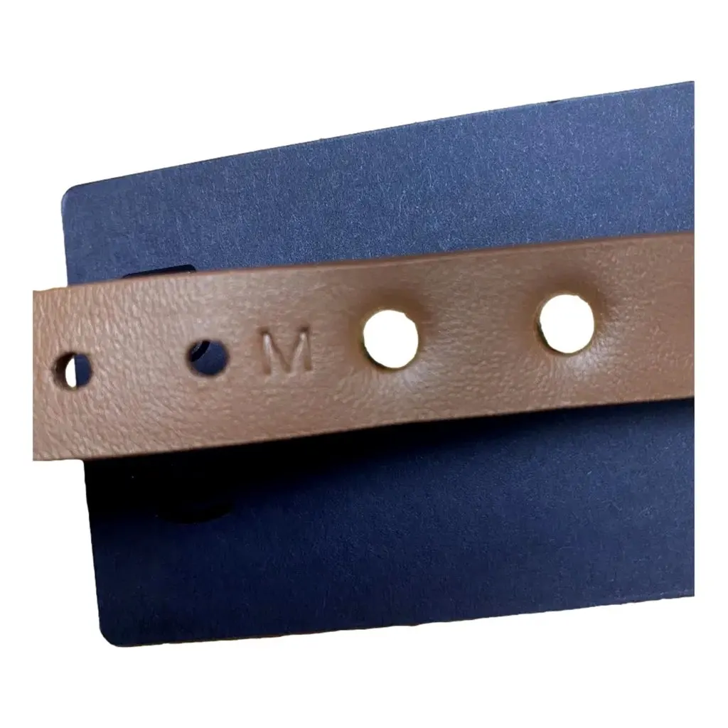 Prada Studded Brown Leather Bracelet Gold Tone Hardware Brown Leather Never worn - Back View