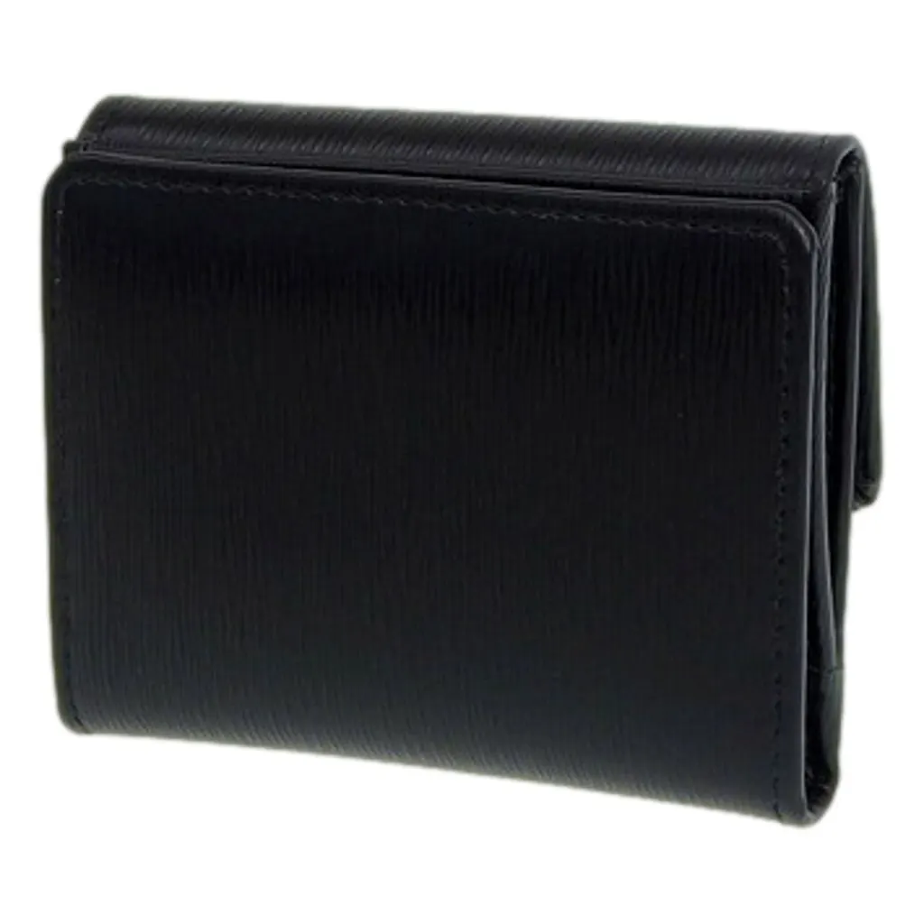 Prada Vitello Move Nero Black Trifold ID Holder Snap Wallet Black Leather Never worn - Back View