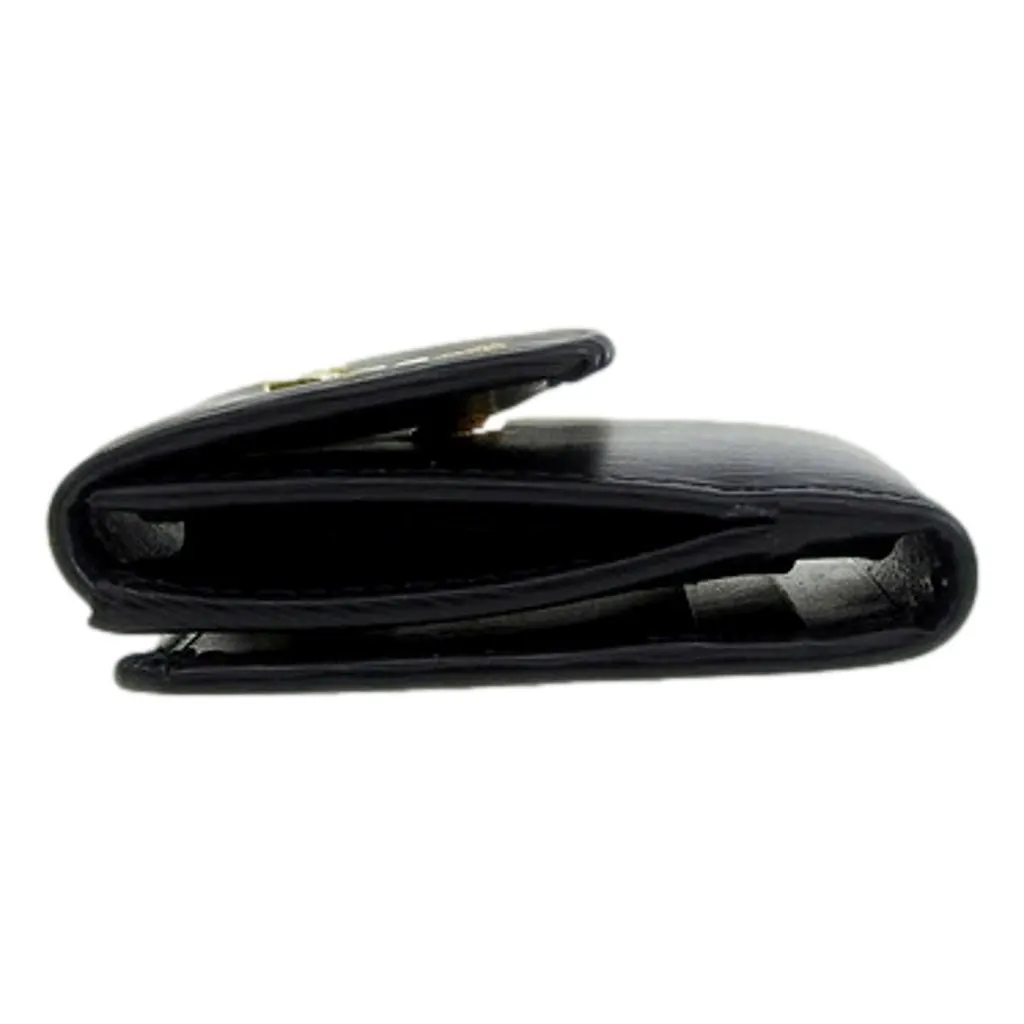 Prada Vitello Move Nero Black Trifold ID Holder Snap Wallet Black Leather Never worn - Model View