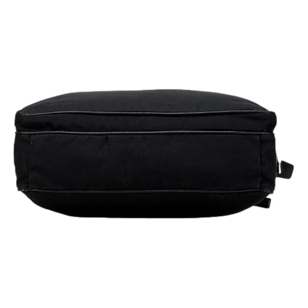 Prada Re-Nylon Black Nylon and Saffiano Large Crossbody Tote Bag Black Leather Never worn - Box View