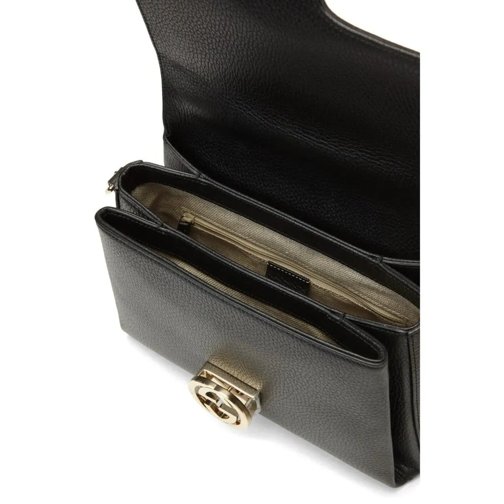 Gucci Gucci Interlocking G Black Calf Leather Chain Crossbody Bag Black Leather Never worn - Box View