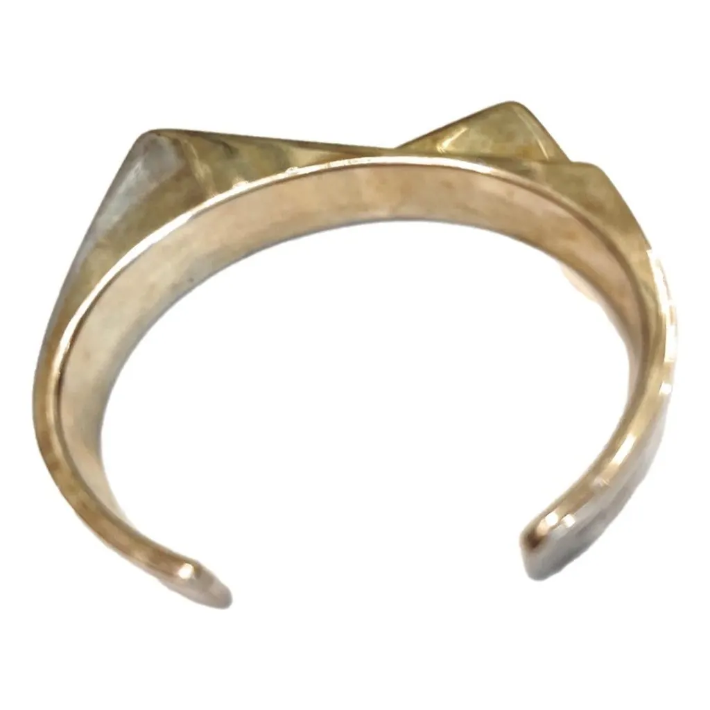 Saint Laurent 2 Pentes Two-Slope Oxidized Silver Bracelet Silver Never worn - Inside View