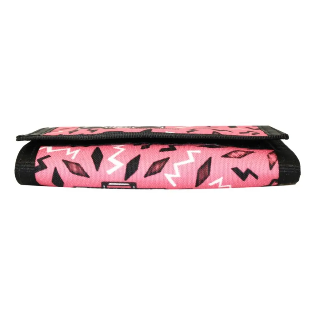 Saint Laurent Buffalo Pink Nylon Radio Chain Trifold Wallet Pink Leather Never worn - Model View