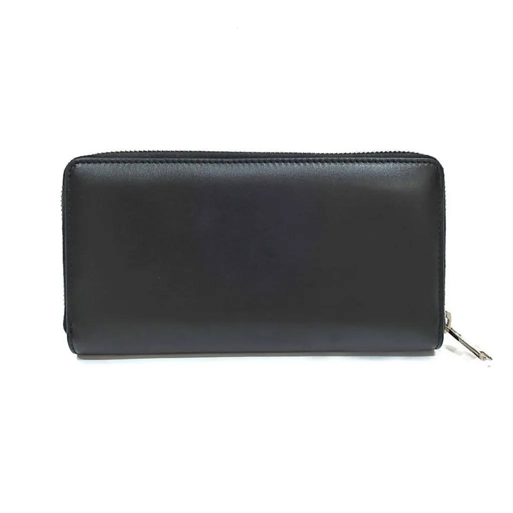 Gucci Black Leather Rainbow Blade Lightning Logo Long Wallet Black Leather Never worn - Back View