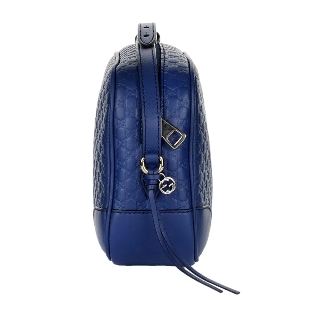 Gucci Bree Microguccissima Leather Crossbody Bag Caspian Blue Blue Leather Never worn - Inside View