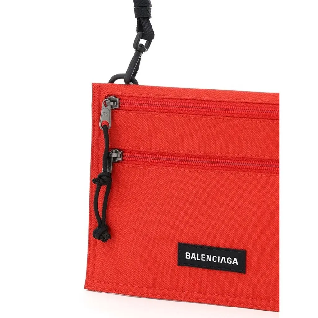 Balenciaga Explorer Pouch Bright Red Nylon Red Never worn - Inside View
