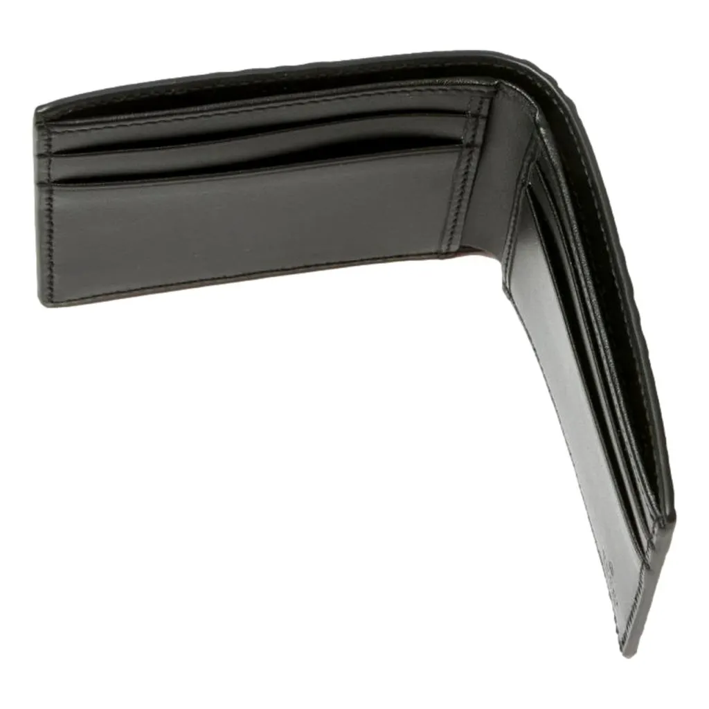 Gucci GG Tennis Embossed Black Calfskin Leather Bi-Fold Wallet Black Leather Never worn - Model View