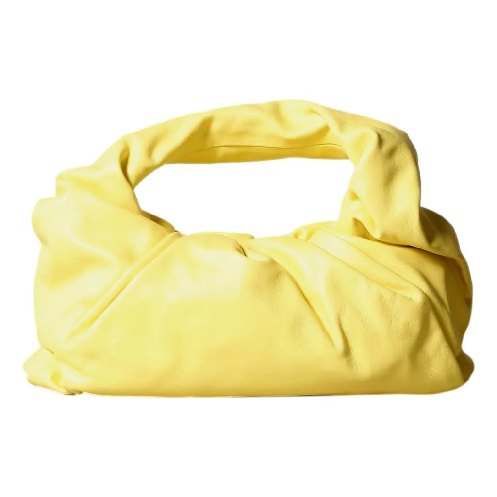 Bottega Veneta Bottega Veneta Shoulder Pouch Sherbet Yellow Nappa Leather Bag