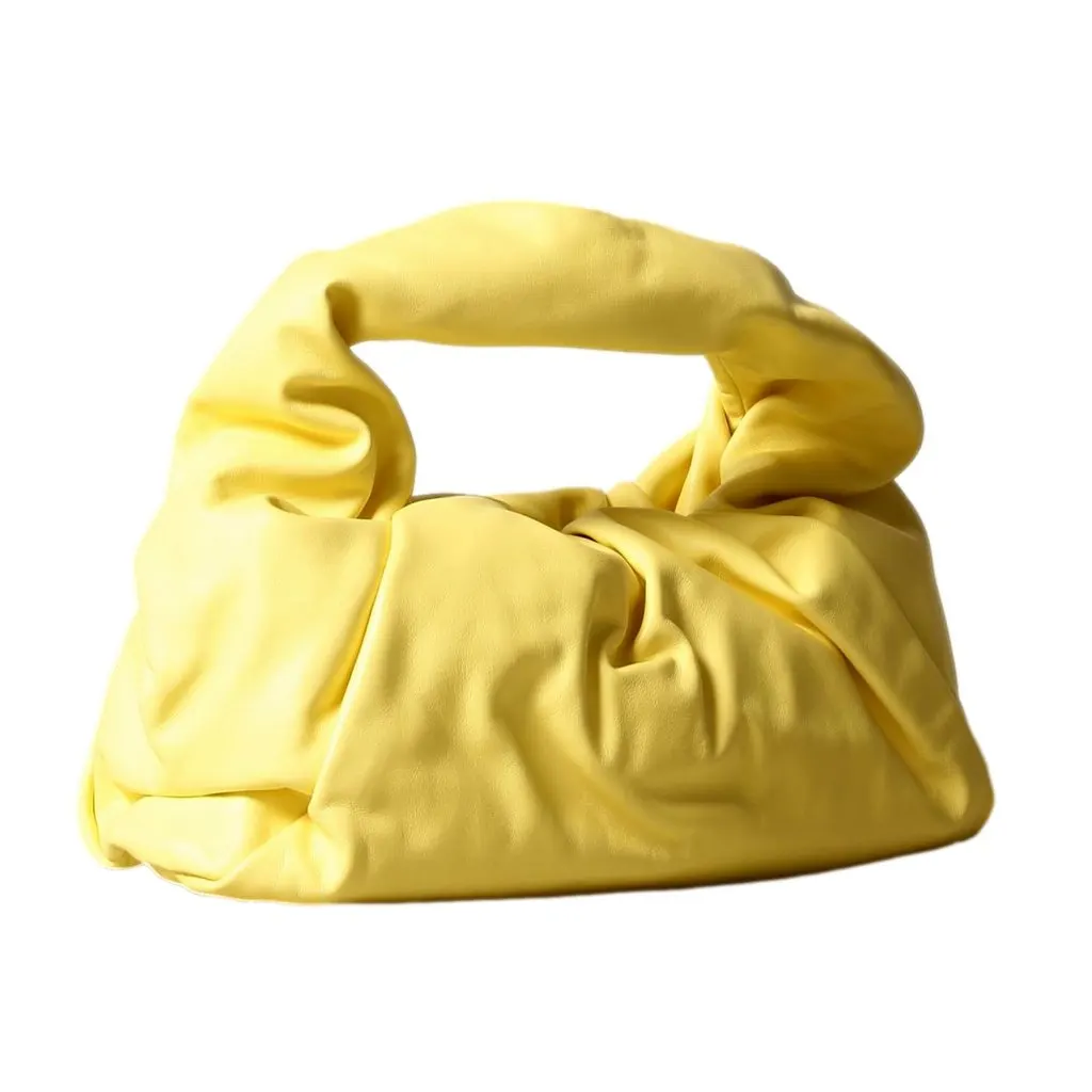 Bottega Veneta Bottega Veneta Shoulder Pouch Sherbet Yellow Nappa Leather Bag Yellow Leather Never worn - Inside View