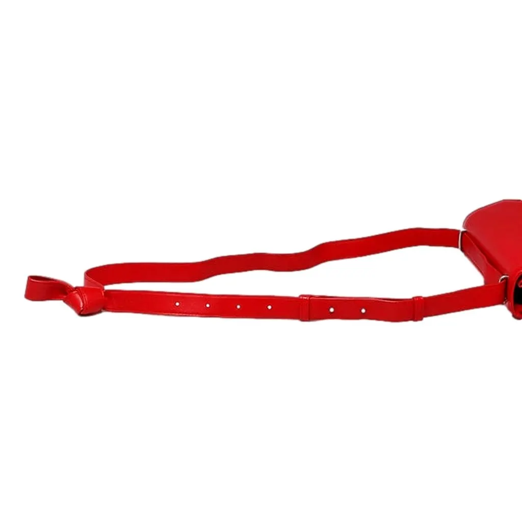 Bottega Veneta The Clip Chili Red Calfskin Leather Shoulder Crossbody Bag MultiColor Leather Never worn - Box View